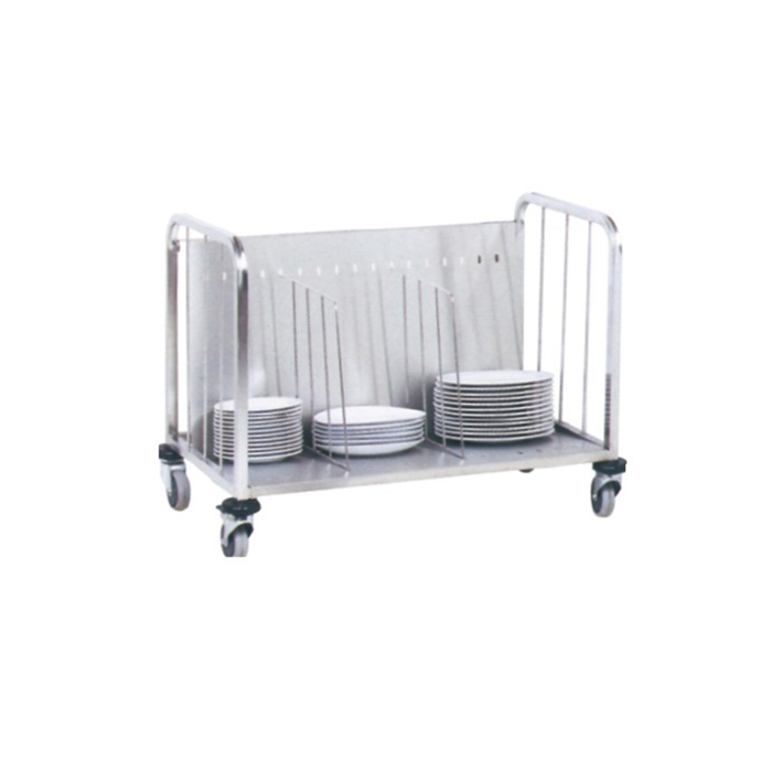Plate dispenser trolley